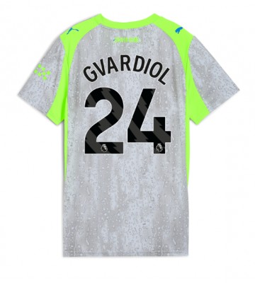 Manchester City Josko Gvardiol #24 Tredjetrøje Dame 2025-26 Kortærmet